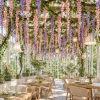 Enchanted Jungle Theme Decoration Set Artificial Purple Pink Wisteria Vines - Image 6