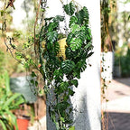 FiveSeasonStuff Monstera Plant Garlands, Artificial Leaf Bendable Vines (2 pcs, 5.2 feet) - Image 5