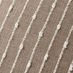 Foindtower Decorative Striped Boucle Throw Pillow Covers 22x22 Taupe Gray - Image 2