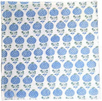 ATOSII Roma Blue 100% Cotton Fall Cloth Designer Dinner Napkins, Handblock Print, Washable Durable Linen for Everyday Use Wedding Parties Outdoors Christmas Thanksgiving I 20 X 20 Inches I Set of 4 - Image 3