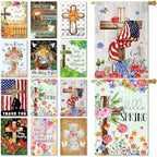 Christian Seasonal Garden Flags Set of 12, Double Sided 28 x 40 Inch Flags by CDLong