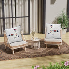 Pack of 2 Embroidered Decorative Throw Pillow Cover 18x18 Inch Farmhouse Floral Pillowcase for Living Room Sofa Bed (Cute Llama) - Image 5