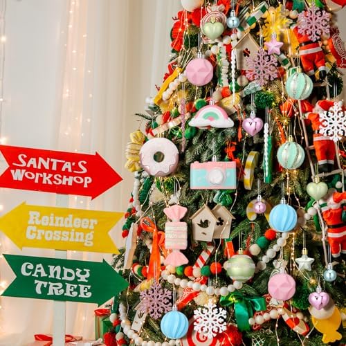 Halloscume 58 Pcs Christmas Tree Ornament Dessert Cupcake Candy, Lovely - Image 6