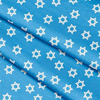 Jewish Hanukkah Star Pattern Pattern - Rectangle Oblong Linen Tablecloth, 60" x 84" inches Washable Decorative Table Cloth - Image 3