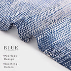 FINGERCRAFT Cloth Napkins Set of 12 Cotton Linen, 20x20 Inch, Blue Ombre - Image 3
