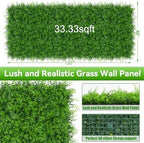 Artificial Grass Wall Panels,40"x120" (33.33 SQFT) Boxwood Roll - Image 2