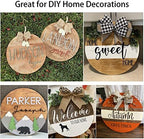 6 Pcs 16 Inch Wood Circles for Crafts Unfinished Round Wooden Discs Blank Wood Rounds Slices Round Wooden Door Hanger Signs with Bows, Twine and Glue Points for DIY Craft Holiday Decor,5 mm Thick - Image 6