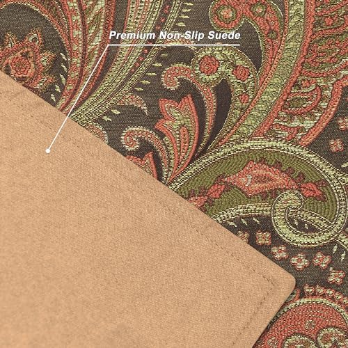 Loom and Mill Luxury Damask Paisley Placemats Set of 4, Multi Color,12x18in - Image 5
