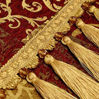 Loom and Mill Luxury Jacquard Table Runner 13x72 inch, Rectangle-Red Gold - Image 6