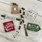 6 Pcs Christmas Themed Tiered Tray Decor Set, Christmas Themed Decor Bundle For Tier Tray, Christmas Tiered Tray Decorations, Seasonal Tier Tray Decor - Image 5