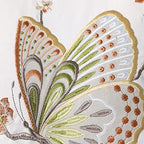 Set of 2 Embroidered Decorative Throw Pillow Covers Couch Square Pillowcases Cushion for Bedroom Sofa Farmhouse Decor 18x18 Inch (Brown Butterfly) - Image 7