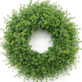 28 Inch Large Boxwoods Wreaths for Front Door Artificial Green Leaves Greenery Indoor Outdoor Wreath Home Decor Porch Window Wall Farmhouse Door Decorations Spring Summer Fall All Seasons by JDKPK