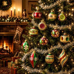 12 Pcs Vintage Glass Christmas Ornament Reflector Decor, Classic - Image 2