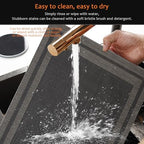 Black Gold Vinyl Placemats Set of 12, Heat Resistant Table Placemats - Image 5