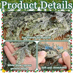 4Pcs Christmas Snow Norfolk Pine Garland,6Ft Artificial White Frost Garland - Image 3