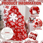 FuWeave 2 Pcs Christmas Snowflake Throw Blanket and Pillow Set, 50 x 60 in - Image 4