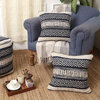 · REDEARTH · Textured Handwoven Throw Pillow Cases - Indigo Impressions - Image 2