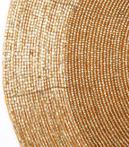 Lightnpro Handmade Beaded Placemats Set of 4 – 13 Inch Round Gold Charger Mats | Handcrafted Artisan Table Accessories, Elegant Farmhouse Dining Table Décor for Weddings, Holidays & Celebrations - Image 5