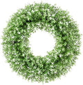 22“ Boxwood Wreath for Front Door,Spring Wreaths for Front Door, Farmhouse Door Wreath Outdoor Indoor for All Seasons Decor by SEVENLOVE