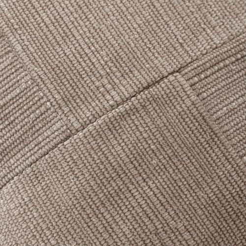 Foindtower Set of 2 Decorative Patchwork Chenille Throw Pillow Covers Textured Modern Vintage Cushion Covers Neutral Boho Accent Home Decor for Sofa Chair Couch Bed Living Room,22×22 Inch,Taupe Gray - Image 2