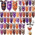 Abbylike 50 Pcs Halloween Dog Bandanas Bulk, Pumpkin Ghost Bat Skull by Abbylike