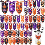 Abbylike 50 Pcs Halloween Dog Bandanas Bulk, Pumpkin Ghost Bat Skull by Abbylike