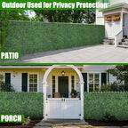 Artificial Boxwood Roll,60x180 in(75 sqft) UV-Anti Faux Ivy Grass Wall - Image 7