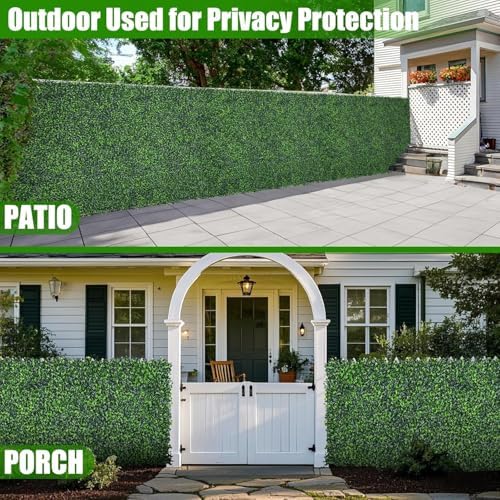 Artificial Boxwood Roll,60x180 in(75 sqft) UV-Anti Faux Ivy Grass Wall - Image 7