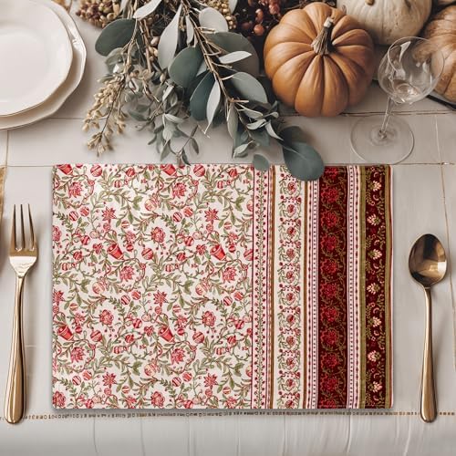 Maison d' Hermine Placemats Set of 4 Reusable 100% Cotton (13"x19") - Image 5