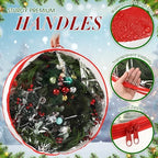 4 Pcs 36 Inch Christmas Wreath Storage Bags, Classic Lollipop - Image 3