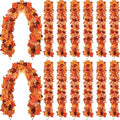 Tigeen 12 Pcs Fall Leaf Garland, 5.7 ft Autumn Maple Leaf Decorations by Tigeen