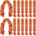 Tigeen 12 Pcs Fall Leaf Garland, 5.7 ft Autumn Maple Leaf Decorations by Tigeen