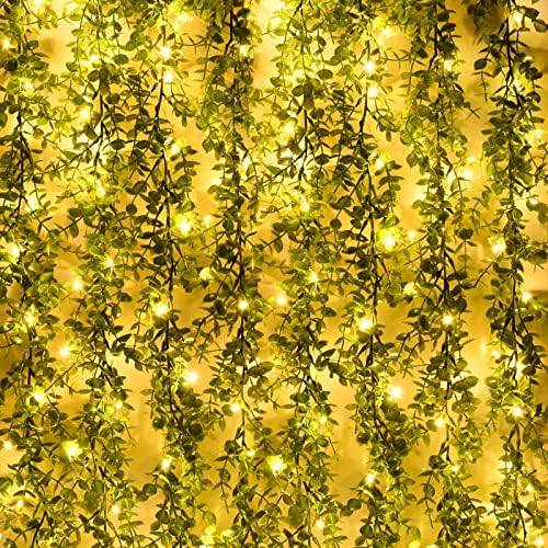 8 Pack Eucalyptus Garland with LED Lights String 48Ft Greenery Garland - Image 2