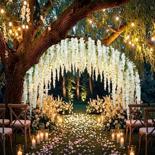 Yinder 61 Pcs 3D Classroom Tree Wisteria Tree Wall Decor Back to School Classroom Ceiling Bulletin Board Decor Artificial White Blossom Vines Kraft Paper for Reading Corner Bedroom Decoration - Image 2
