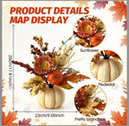 YLOLUL Set of 6 Mini Fall Pumpkin Floral Table Centerpiece Decoration - Image 3