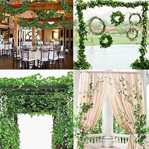 Unilove 168 feet Fake Foliage Garland Leaves Decoration Artificial Greenery Ivy Vine Plants for Home Decor Indoor Outdoors (Ivy Leaves) - Image 5