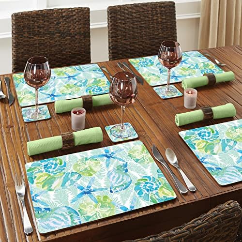 Isla Mona Coast Boxed Set of 4 Premium Hardboard Placemats - Image 4
