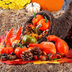 Dandat Smilax Glabra Fall Cornucopia Basket 13.78'' Thanksgiving Cornucopia Horn of Plenty for Fall Autumn Harvest Table Decoration and Thanksgiving Table Centerpiece Party Decorations - Image 6