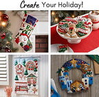 Bucilla Felt Applique 18" Stocking Making Kit, Holiday Hearth, Perfect for DIY Arts and Crafts, 89486E - Image 5
