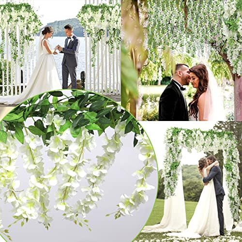 Findosom 15Pcs Total 108FT Wisteria Artificial Flowers Garland for Decor - Image 4