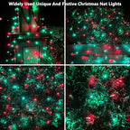 HISHINY LED Christmas Net Lights Outdoor, 5ftx5ft 100LED Green Wire, Connectable Bush Mesh Net Lights String for Halloween Christmas Party,Shrub,Yard,Tree（Red&Green） - Image 2