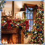 12 Pcs Chinoiserie Tartan Christmas Decor Hanging Ornaments - Image 6