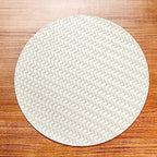 Restaurantware Round White Woven Pearl Placemat, 15 in, 6 Pack - Image 4