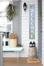 Welcome Sea Turtle Sign for Front Door, 4ft Tall Front Porch Decor, Vertical Wooden Signs for Front Porch, Rustic Farmhouse Wood Porch Decorations Outdoor - Image 4