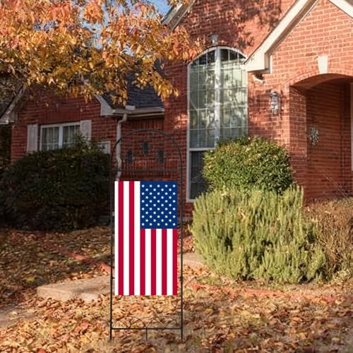 Garden Flag Stand, Metal Yard Flag Holer, Fleur Style Decorative Flag Pole Stake for Outside, Suit for 12 * 24 inch Christmas Garden Flag (Flag Not Include) - Image 7