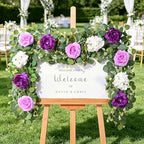Livole 2Pcs 12 Ft Flower Garland Decoracion Purple Peony Floral Garland - Image 4