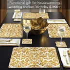 Gilded Boxed Set of 4 Premium Hardboard Placemats - Image 2