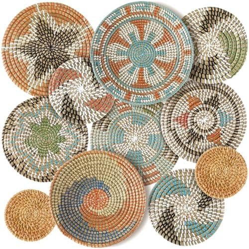 Tatuo 11 Pcs Boho Wall Basket Decor Woven Wall Hanging Art, Farmhouse by Tatuo