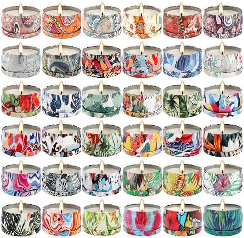 WPONSZU Set 36Pack Scented Candles,Candvent Calendar 2025,Gifts Soy Wax Travel Tin Jar Candles for Home 2.5 OZ jar Candles for Mom for Christmas, Birthday, Thanksgiving, Mother's Day by WPONSZU
