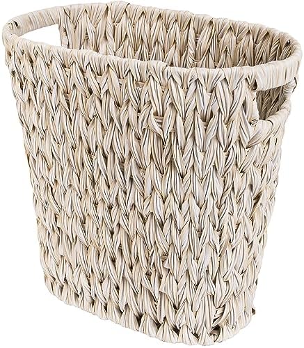 GRANNY SAYS Wicker Trash Can, Wicker Waste Basket for Bathroom, Butter Milk by GRANNYSAYS